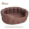 Brown Oval Waterproof Dog Bed
